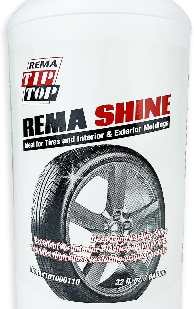 Rema Shine 32oz Tire Shine Spray Bottle Water Based Silicon Tire Dressing