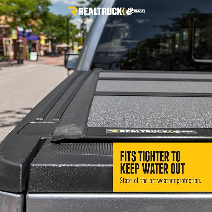 RealTruck BAK BAKFlip MX4 Hard Folding Truck Bed Tonneau Cover | 448409T | Fits 2007-2021 Toyota Tundra w/OE Track System 5' 7" Bed (66.7")
