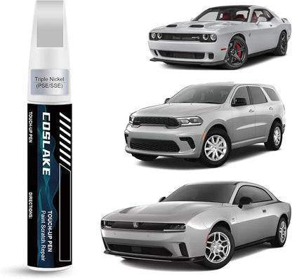 Car Touch Up Paint(Triple Nickel(PSE/SSE)) for Dodge, Car Paint Scratch Repair Kit, Quick & Easy Solution to Repair, 2 in 1 Scratch Remover Pen with 2PCS Disposable Micro Applicators