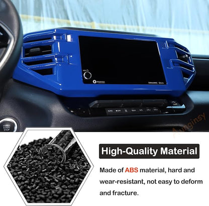 Aunginsy Center Console Air Outlet Trim Cover Compatible with Toyota Tundra/Sequoia 2022-2026, Air Conditioner A/C Vent Panel Large Frame Protective Cover Decorator ABS Accessories, for 8-inch Screen