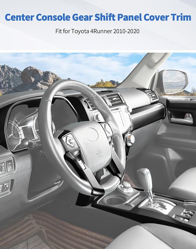 for 4Runner 2010-2019 Matte Black Whole Set Interior Panel Cover Trim Kit, Center Console Gear Shift Dashboard Panel Cover Trim for Toyota 4runner Interior Accessories