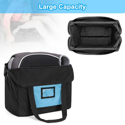 Teamoy Infant Booster Seat Travel Bag for Airplane, Compatible with Most Standard Boosters, Booster Seat Bags with Handle, Black