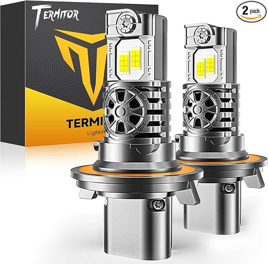 Termitor 2026 Upgraded 9008/H13 Bulbs, 15X Brighter Off Road Fog Lights | 90,000LM 6500K Cool White H13 9008 Light Bulb for UTV ATV Trucks, 3 Minute Installation, IP68 Waterproof, Pack of 2