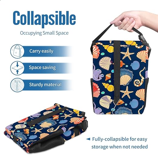 Car Trash Can – Multi-Purpose, Lightweight and Portable with Durable Water-Resistant Coating, No Installation Required, Practical and Ample Capacity, Variety of Colors.Conch Shell
