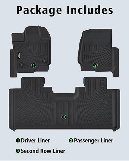 Floor Mats Custom Fit for 2015-2025 2026 Ford F150 Super Cab/Extended Cab (Not for SuperCrew Cab) All Weather TPE Rubber Floor Liners Anti-Slip Full Set for Ford F-150 SuperCab Accessories