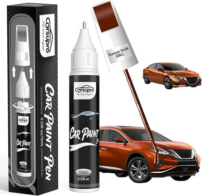 Sunset Drift(EBL) for Nissan Touch Up Paint Pen, 2 in 1 Car Scratch Remover with Pen Tip and Brush, Precise Color Match for Car Paint Scratch Repair, Quickly and Easily Fix Chips and Nicks