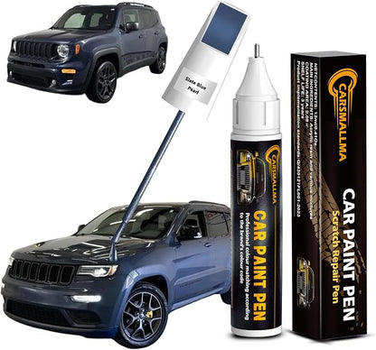 Touch Up Paint for Jeep Slate Blue Pearl(PBF/TBF), Color Exact Match Auto Paint Repair Pen Fix Chips and Nicks Scuff