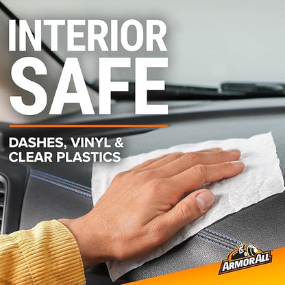 Armor All Car Cleaning Wipes, Wipes for Car Interior and Car-Exterior, 90-Wipes Each (Pack of 6)