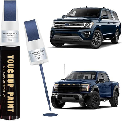 Antimatter Blue(HX) Car Paint Touch Up Pen Compatible with Ford, 2-In-1 Color Accurate Touch Up Car Scratch Repair Paint Exact Match Ford Series Automotive Scratch Remover for Nicks & Chips Repair