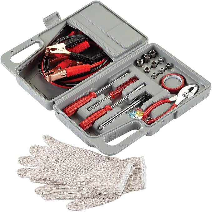 Gajula.Enterprises 31-Piece Roadside Emergency Kit – Compact Car Safety Tools