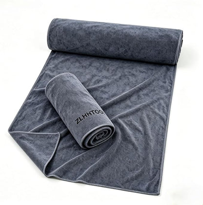 2-Pack 1200 GSM Microfiber Car Drying Towels, 71" x 24" Large Absorbent Towel for Auto Detailing, Streak-Free & Scratch-Free for Cars, SUVs, Trucks with Edgeless Design