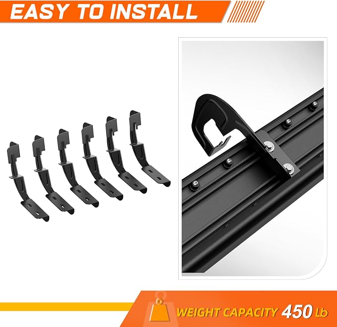 6" Black Aluminum Running Boards Side Step Nerf Bars Compatible with 07-19 Silverado Sierra 1500 2500 3500 Crew Cab