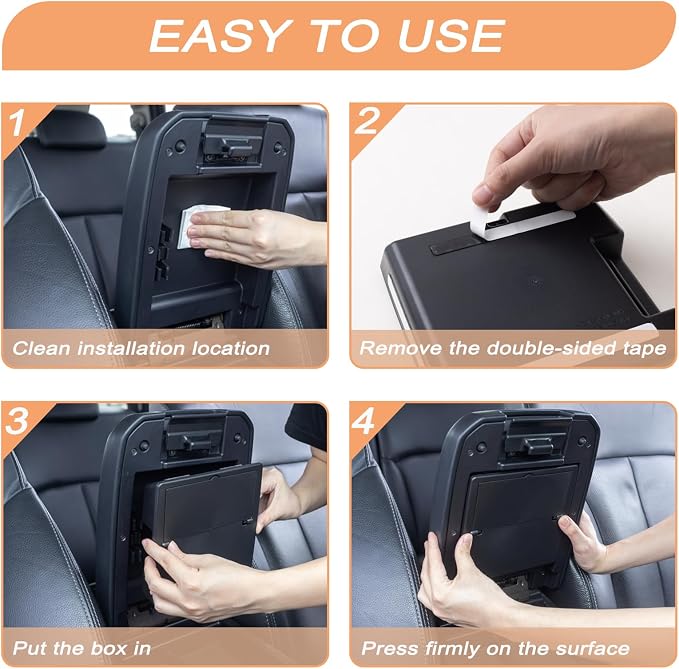JKCOVER 3PCS Center Console Organzier Compatible with Toyota Tacoma 2016-2023 Accessories Tray Hidden Box Divider ABS Material Insert