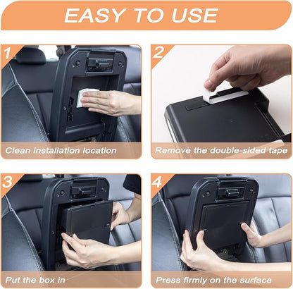 JKCOVER 3PCS Center Console Organzier Compatible with Toyota Tacoma 2016-2023 Accessories Tray Hidden Box Divider ABS Material Insert