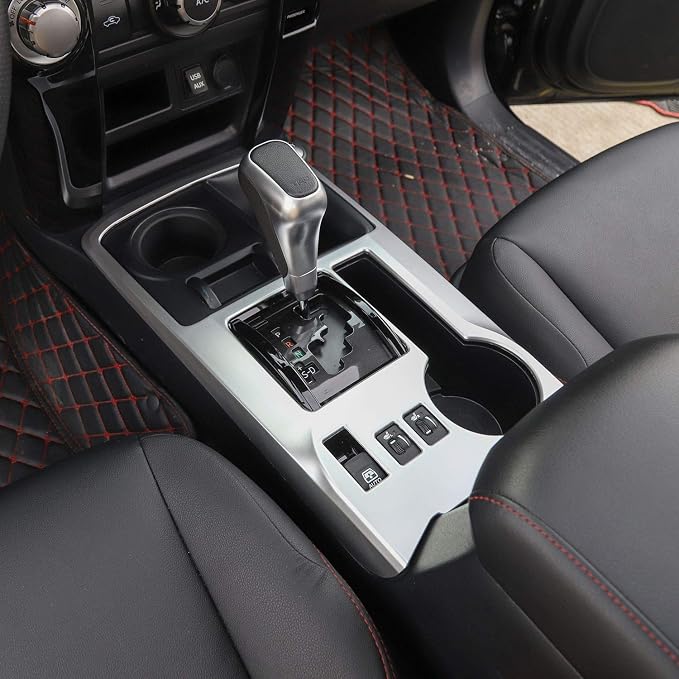 JeCar Car Gear Shift Panel Cover Trim Decoration Frame for Toyota 4Runner 2010-2020 (Silver)