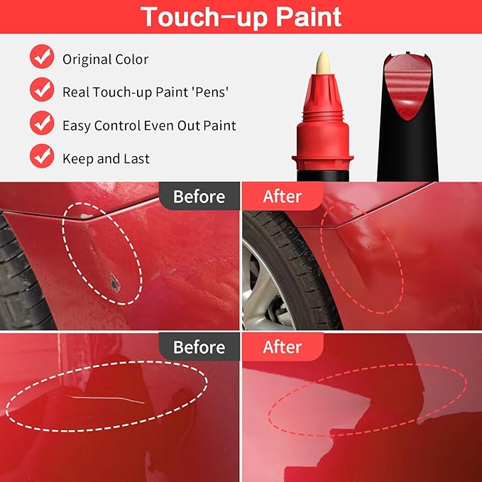 Carhoo C57/X15/X1C Aventurin Red Touch Up Paint Suitable For BMW, Genuine Custom Color Absoulutely Without Color Differences (16ml)