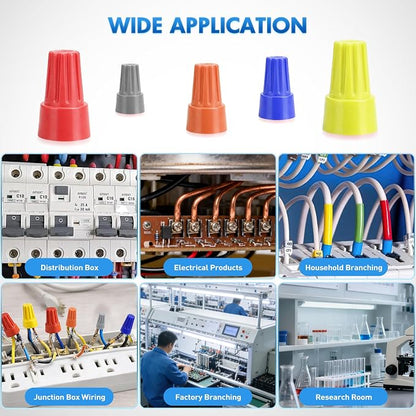 Nilight 120PCS Orange Wire Connectors Kit 18-16 AWG Electric Wire Caps Insulating Insert Twist Electrical Wire Terminal with Spring for Connect Electrical Wiring Automotive Car Truck Boats Marine