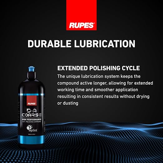 RUPES 1000 ml D-A Coarse High Performance Cut Polishing Compound for Car Detailing & Removing Scratches (Pack of 1) | Micro-Abrasive Technology | Reduces Oxidation and Removes Severe Swirl Marks