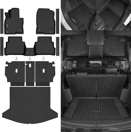 Floor Mats for 2017-2025 Mazda CX-5 CX5 Gas (Not for Hybrid), Trunk Mat and Backrest Mat & Door Sill Guard All Weather TPE Protector for Mazda CX-5 Accessories