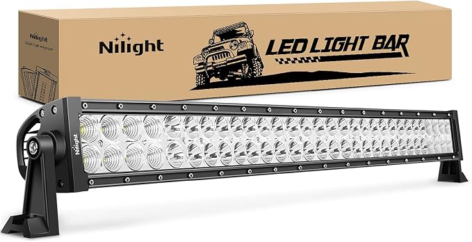 Nilight LED Light Bar 32 Inch 180W 12600LM Spot Flood Combo Driving Lamp Roof Bumper Off Road Work Pods for Van Camper Wagon Car Pickup Golf Cart ATV UTV SUV Truck Boat 4x4