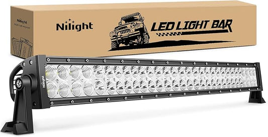 Nilight LED Light Bar 32 Inch 180W 12600LM Spot Flood Combo Driving Lamp Roof Bumper Off Road Work Pods for Van Camper Wagon Car Pickup Golf Cart ATV UTV SUV Truck Boat 4x4