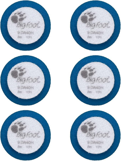 RUPES 40mm Pack of 6 Blue D-A Coarse Cutting Foam Pads | Ideal for Severe Paint Correction & Gloss Enhancement | Improves Finishing Performance | Compatible with 1.5" Backing Plate