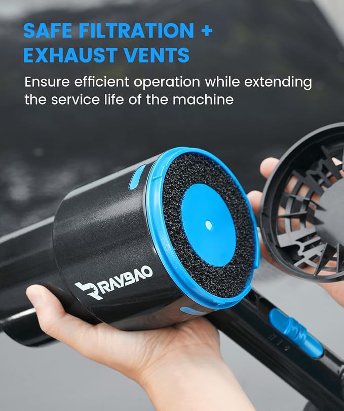 Air Cannon Car Dryer Blower -1300W Filtered Car Blower for Drying, 22000FPM / 90CFM Air Dryers, Blowers & Blades for Car Detailing, Washing, Cord 5M/16.4Ft Blower for Boat RV Motorcycle