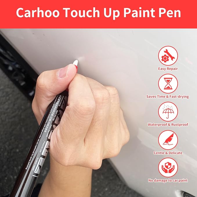 Carhoo B93 Ionic Silver Touch Up Paint Suitable For BMW, Genuine Custom Color Absoulutely Without Color Differences (16ml)