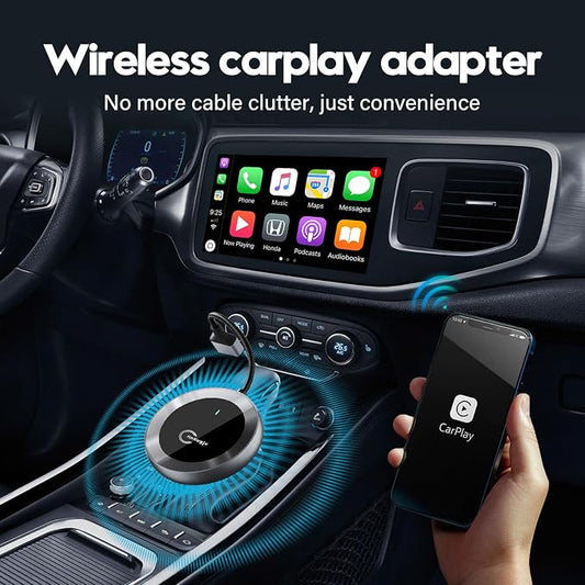Wireless CarPlay Adapter Android Auto Wireless Adapter 2 in 1 2026 Upgraded, Converting Factory Car Wired CarPlay/Android Auto to Wireless, Applicable Phones with iOS 10+ & Android Auto