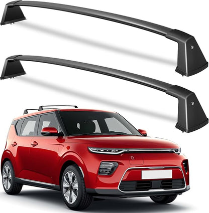 Wonderdriver Lockable 220lbs Roof Rack Cross Bars Compatible with Kia Soul 2020-2026 (Without Side Rails),Heavy Duty Aluminum Roof Rails Crossbars Cargo Canoe Black Rooftop Cargo