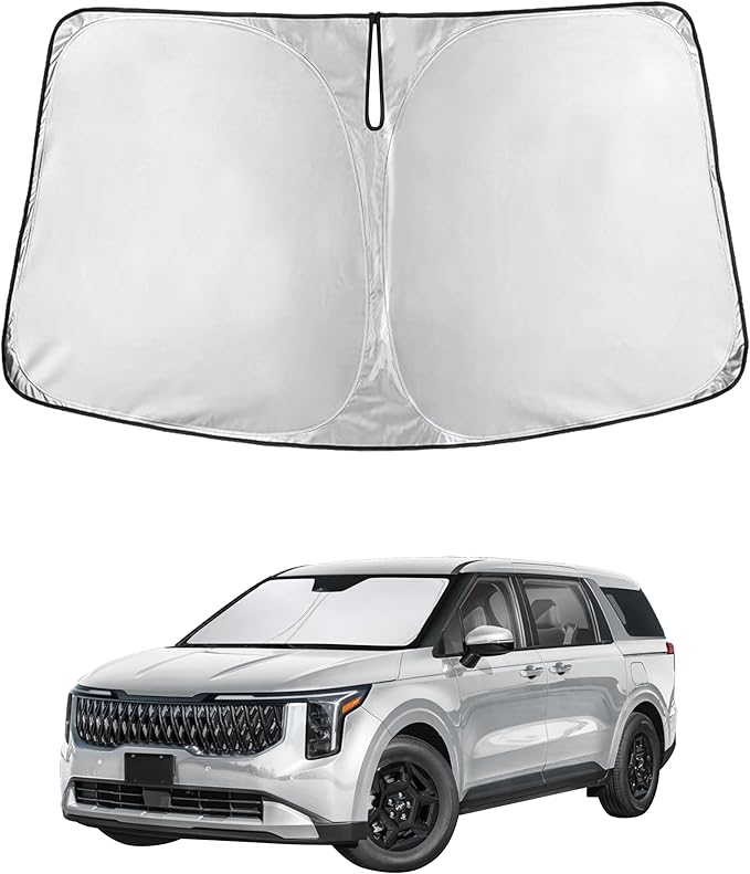 EcoNour Windshield Sunshade Compatible for Kia Carnival 2022-2024 2025 2026, Sun Visor for Front Windshield & Window Sun Shade Cover, UV Heat Blocker & Protector, Car Accessories