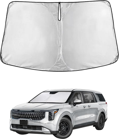 EcoNour Windshield Sunshade Compatible for Kia Carnival 2022-2024 2025 2026, Sun Visor for Front Windshield & Window Sun Shade Cover, UV Heat Blocker & Protector, Car Accessories