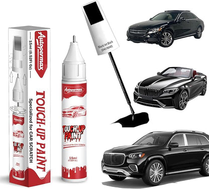 040/9040 Black/Jet Black Car Touch Up Paint for Mercedes-Benz, Color Accurate Two-In-One Car Paint Scratch Repair Pen, Professional Scratch Remover for Vehicles Chips and Nicks Scuff