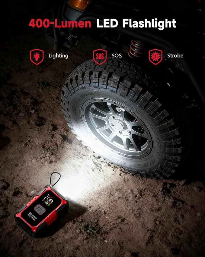 GOOLOO A5 Jump Starter with Air Compressor, 4000A Car Battery Jump Starter (All Gas/10.0L Diesel) with 160PSI Tire Inflator Auto-Off, 45W PD Fast Charging, 12V Jump Box Car Jumper Starter Portable