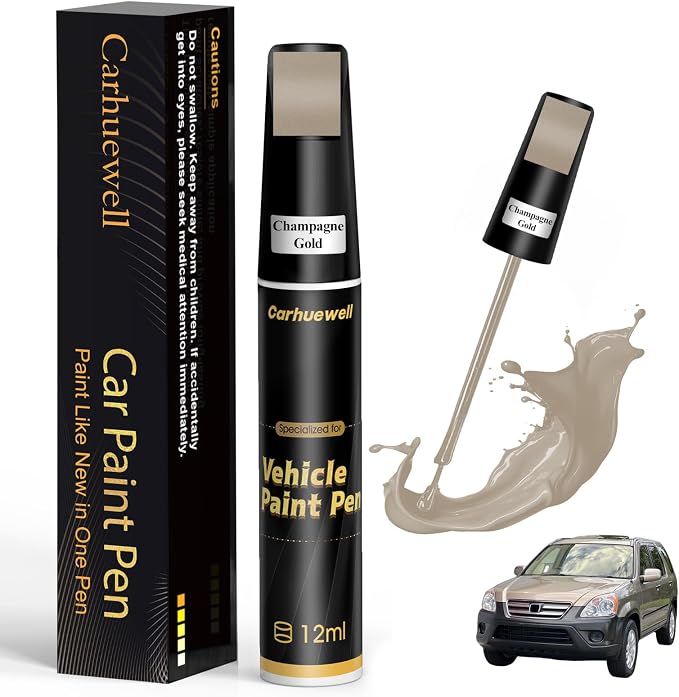 Bronze Touch Up Paint for Cars, Car Scratch Repair Pen, Car Paint Touch Up Pen Auto Scratches Remover Easy to Use and Quick Fix(Champagne Gold)