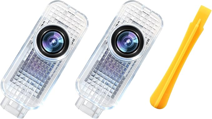 Car Door Light Logo Projector, Upgraded 4K HD LED Lights Compatible with A1/A3/A4/A5/A6/A7/A8/Q3/Q5/Q7/Q8/R8/TT Series Car Accessories (AU-DII-2PC)