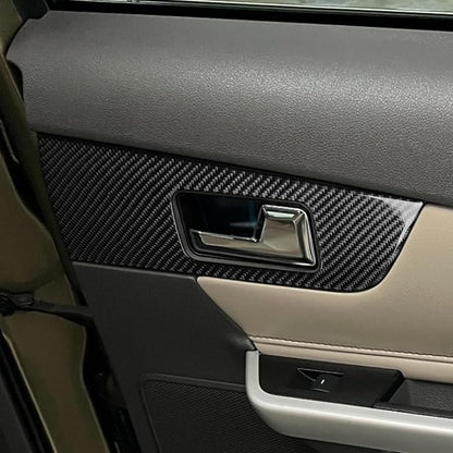 Premium Carbon Fiber Compatible with Ford Edge 2011-2014 2012 2013 SEL/Limited/SE/Sport Accessories Car Inner Door Pull Panel Set Cover Interior Trim Sticker Decal Black 7PCS