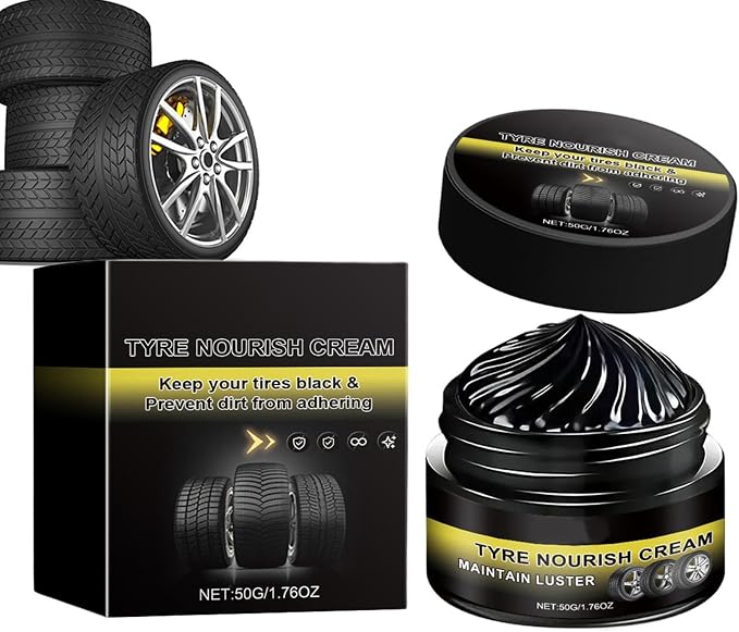 Quick Shine Tire Paste, 50g Long-Lasting Wax, Vehicle Wheel Polishing Paste with Durable Formula, Tire with Fast Application, Detailing Wax Protective Coating, Car Care Product for Exterior