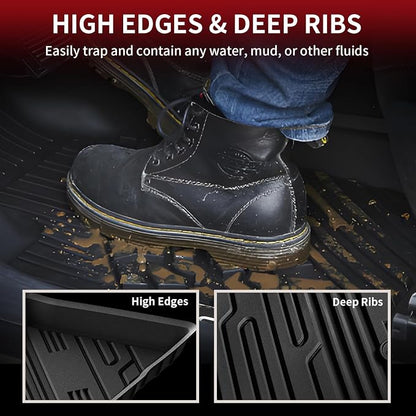 LASFIT Floor Mats for Ford Bronco Sport 2021-2026 Carpet Floor(Not for Rubberized Flooring) All Weather Protector Custom Fit TPE Car Liners, No Sliding, No Curling