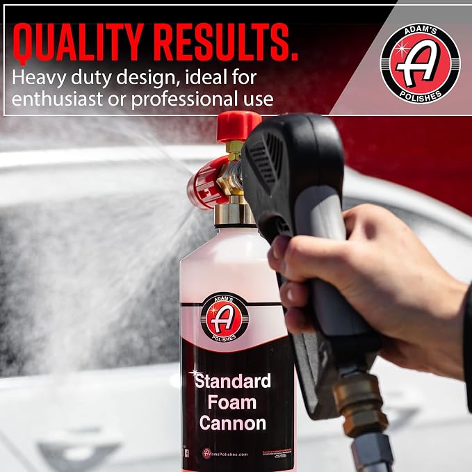 Adam's Polishes Standard Foam Cannon & Snub Nose Combo - Foam Cannon Soap Sprayer for Car Wash, Patio & House Cleaning | Sprayer Cleaner Cannister for Pressure Washer