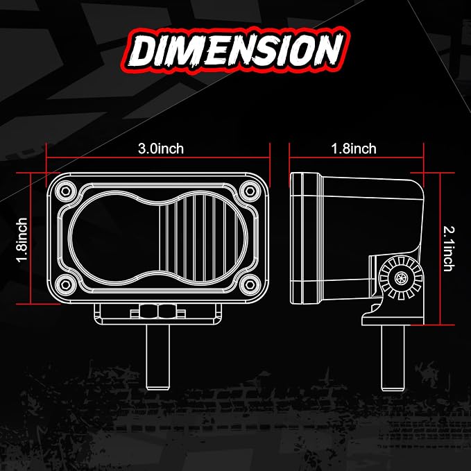 LED Pod Light Yellow Off Road Driving Cube Light LED Ditch Backup Work Lights Combo Bumper Light Bar Pods for Truck Pickup ATV UTV SUV 4x4 Motorcycle Boat