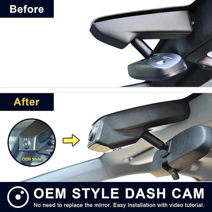 Mangoal Front 4K & Rear 1080p Dash Cam fit for GMC Acadia 2017-2023 (Model B), Model A & Model B Have Same Models Years but Vehicle Sensor Cover are Different, Free App & WiFi, 128GB Card