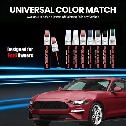 Ruby Red Metallic Tinted Clearcoat(RR) Touch Up Paint for Ford 2-in-1 Car Scratch Repair Pen with Tip&Brush, DIY Color-Code Matched Auto Paint for Rock Chips Door Scratches Paint Nicks Bumper Marks