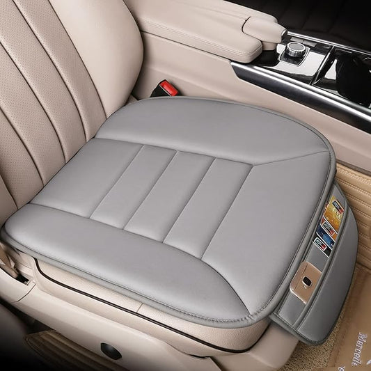 Lofty Aim Premium Car Seat Cushion, Driver Seat Cushion with Comfort Memory Foam & Non-Slip Rubber Bottom, Car Seat Pad Works with 95% of Vehicles and Office Chair or Home (Gray)