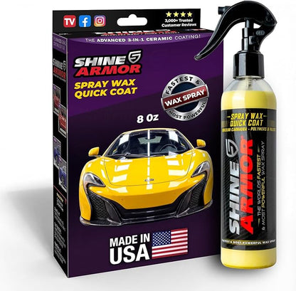 Car Spray Wax for Car Detailing - Quick and Easy Carnauba Liquid Car Wax Spray for Instant Gloss and Protection - Multi Surface Premium Brazilian Carnauba Car Wax Polish for All Vehicle Types
