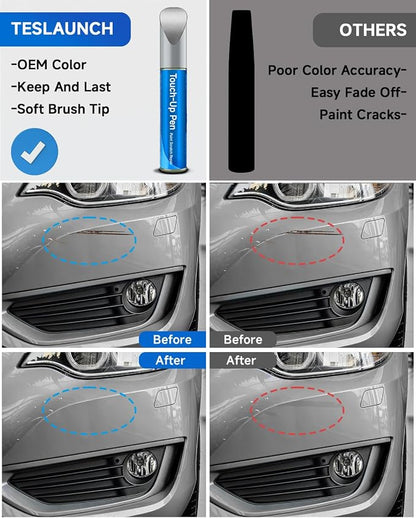 Touch Up Paint for BMW, Titan Silver(354) Exact Match Touch Up Paint Car Scratch Repair (Titan Silver Metallic for 3/5 Series)