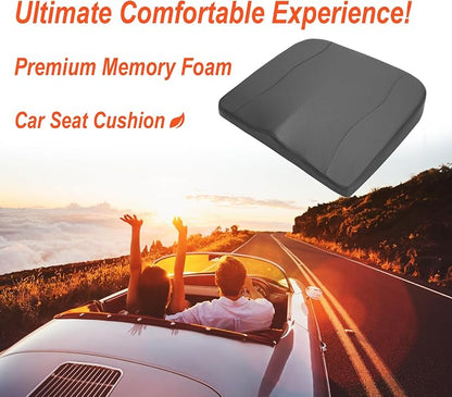 Lofty Aim Car Seat Cushion, Comfort Memory Foam Car Cushions for Driving - Sciatica & Lower Back Pain Relief, Driver Seat Pillow for Auto, Office Chair, Wheelchair - Classic Grey