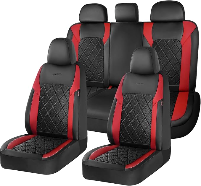 Coverado Car Seat Covers, Seat Covers Full Set, 5 Seats Automotive Seat Cover, Mesh Breathable Seat Protectors, Universal Fit for Most Cars