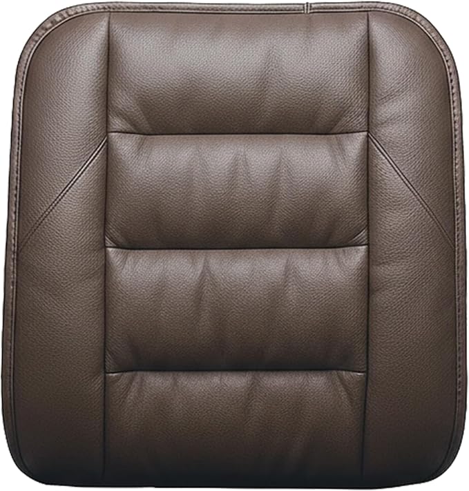CORRIDOR Genuine Leather Seat Cushion for Car - Handmade - Relieve Hip, Pressure and Sciatica Pain - Ideal for Lower Back Pain - for Office Chair and Car Seat (Coffee Brown, Backrest)