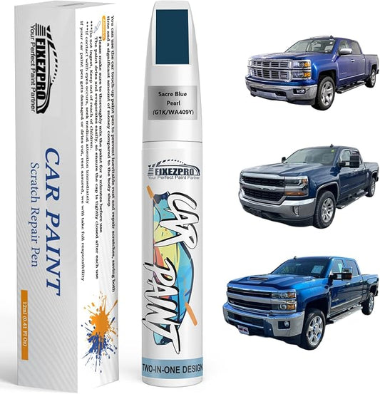 Sacre Blue Pearl(G1K/WA409Y) Touch Up Paint for Chevrolet, Car Paint Scratch Repair Remover Pen Color Exact Match, Quick and Easy Fix Automotive Chips and Nicks Scuff